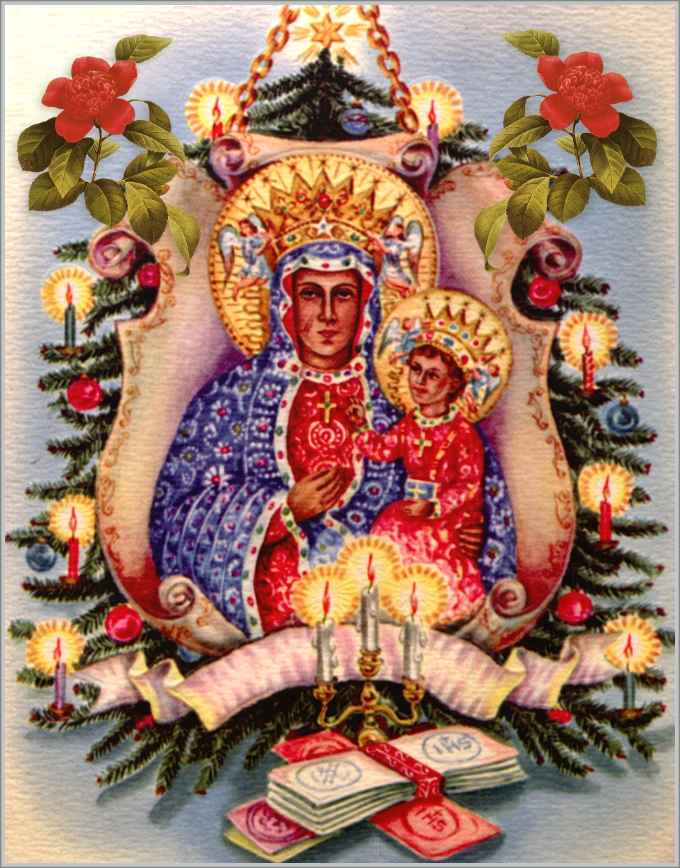 OUR LADY OF CZESTOCHOWA CHRISTMAS IMAGE