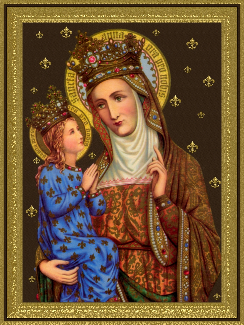 ST. ANNE IN GOLD FRAME