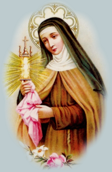 ST. CLARE WITH THE HOLY EUCHARIST