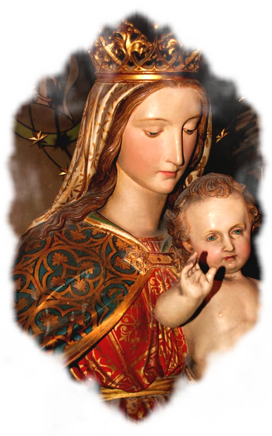 VIRGIN AND CHILD WITH PHOTO EDGE
