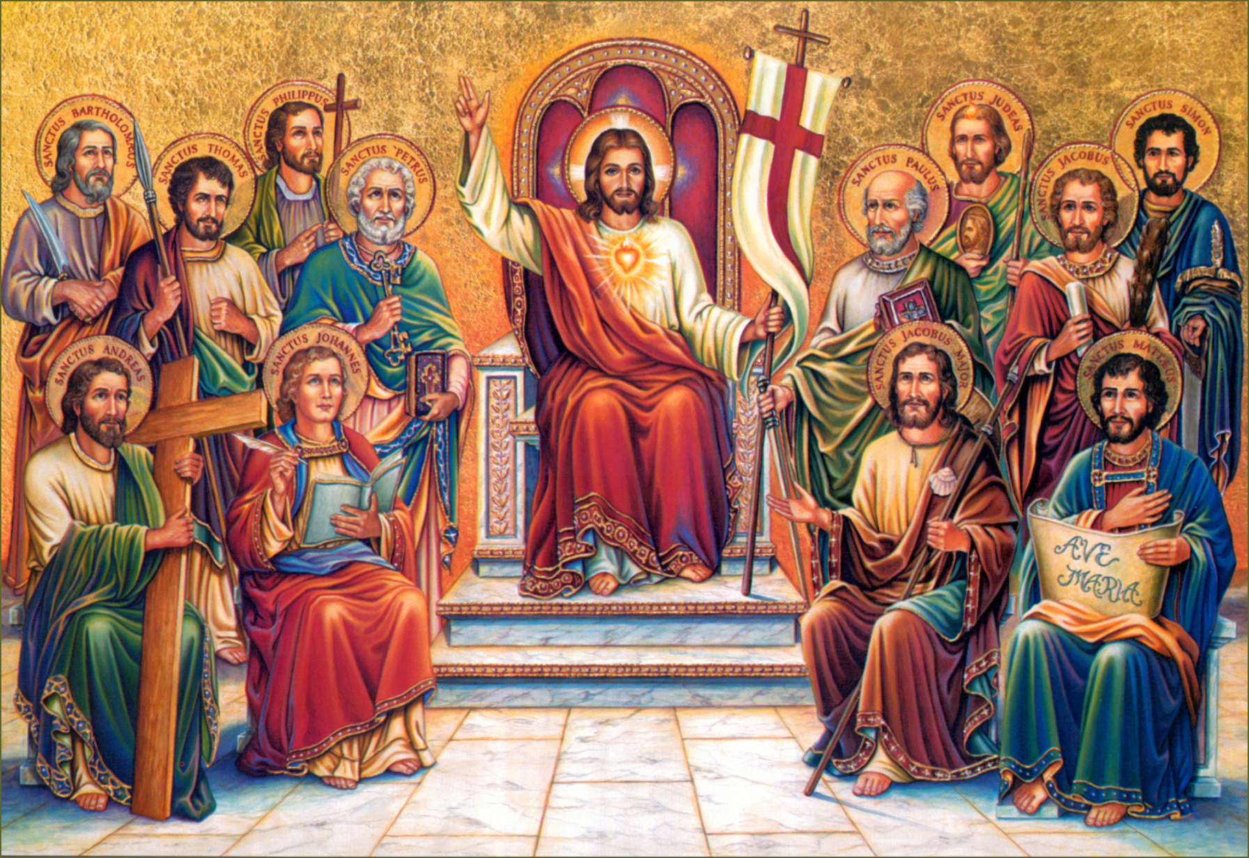 CHRIST THE KING WITH APOSTLES