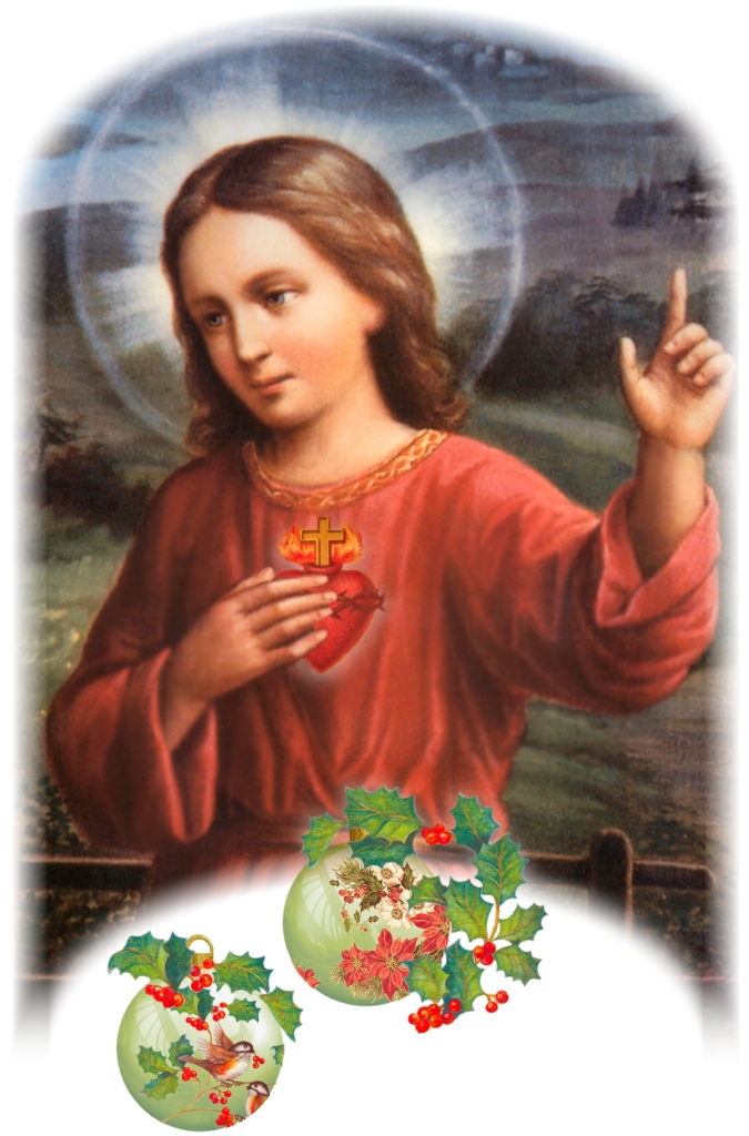 CHRIST CHILD WITH ORNAMENTS