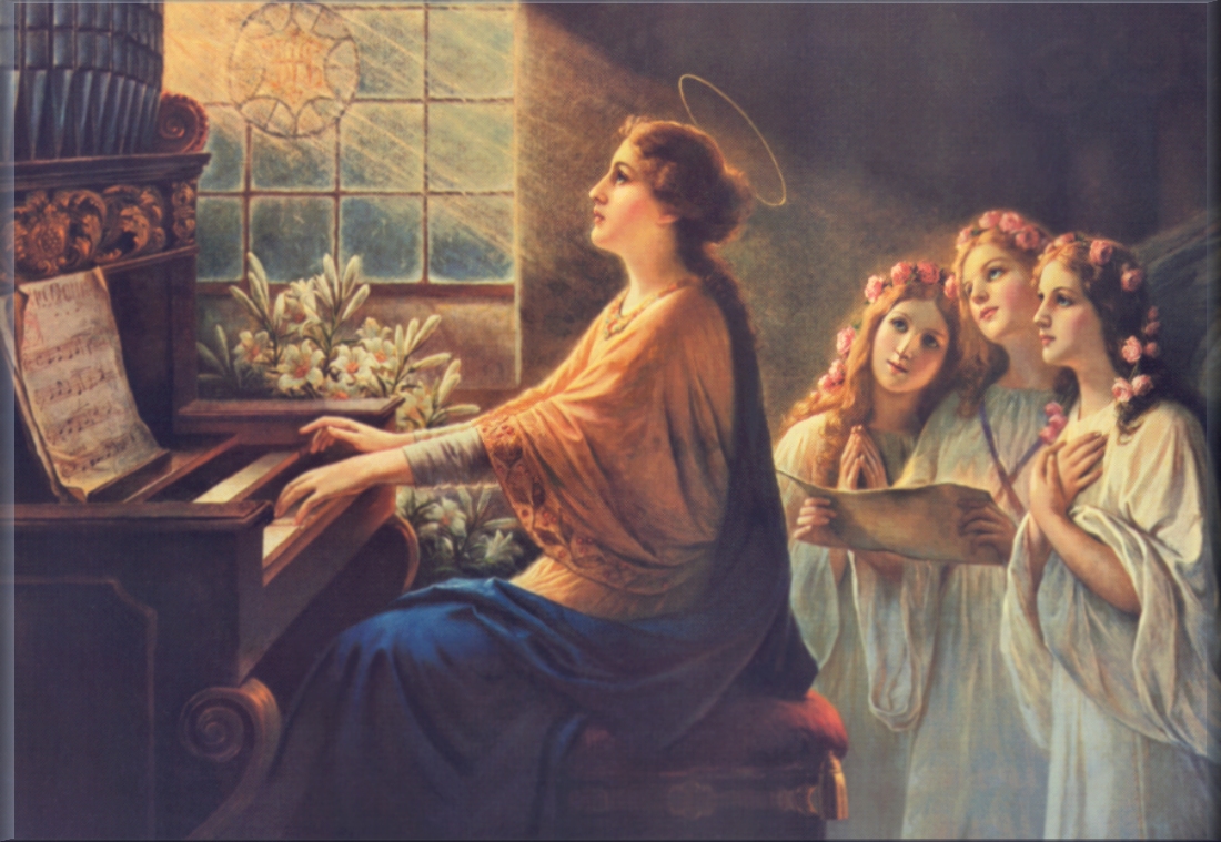 ST. CECILIA WITH ANGELS