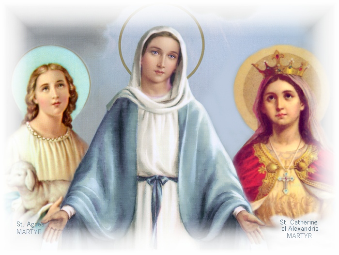OUR LADY WITH TWO VIRGIN MARTYRS