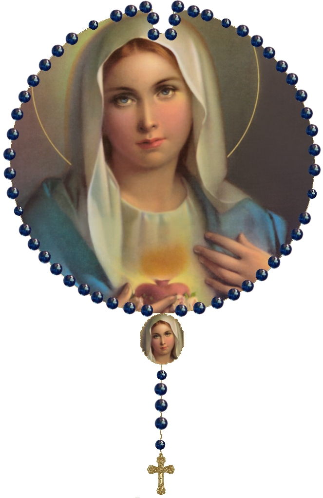 IMMACULATA IN ROSARY FRAME