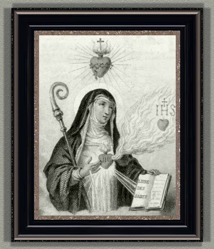 B;ACK AND WHITE HOLY CARD IMAGE IN ONYX FRAME