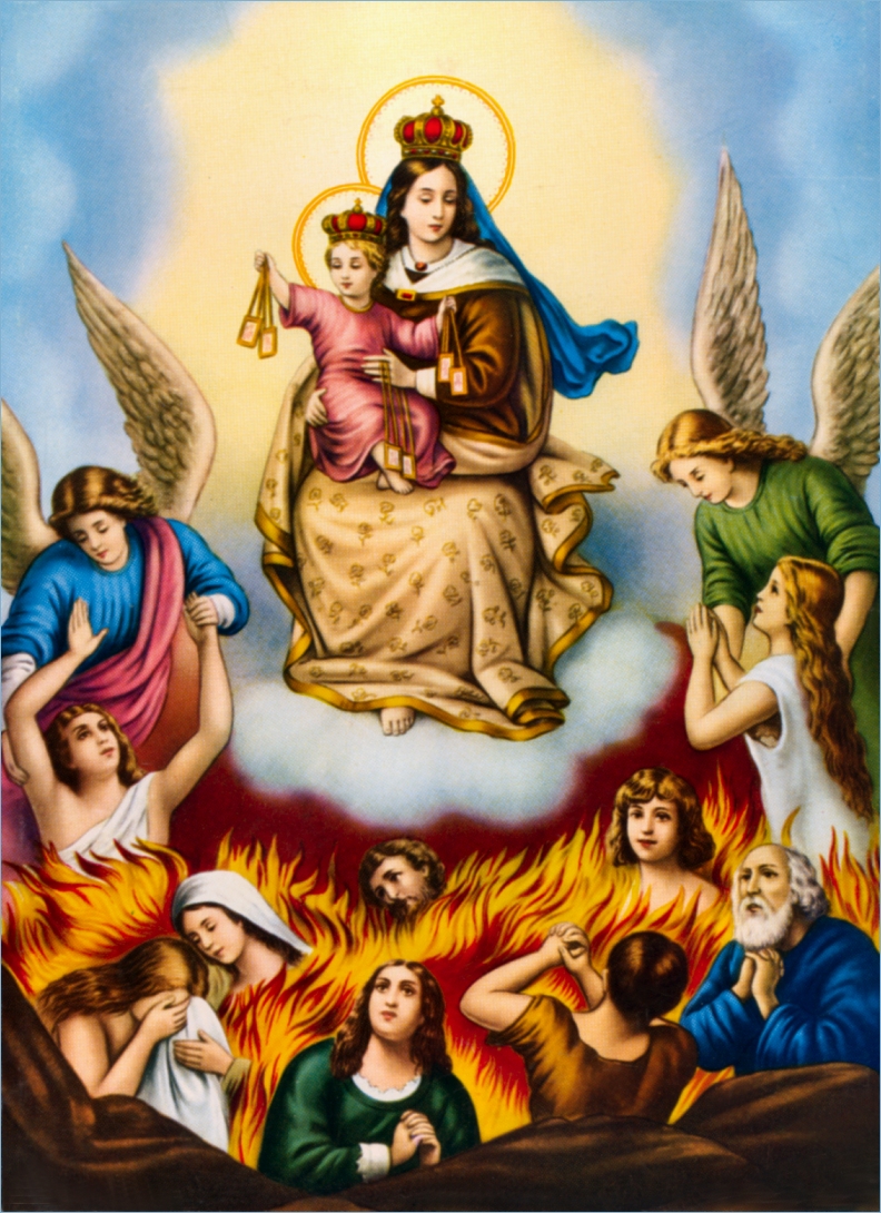 OUR LADY OF MOUNT CARMEL WITH HOLY SOULS