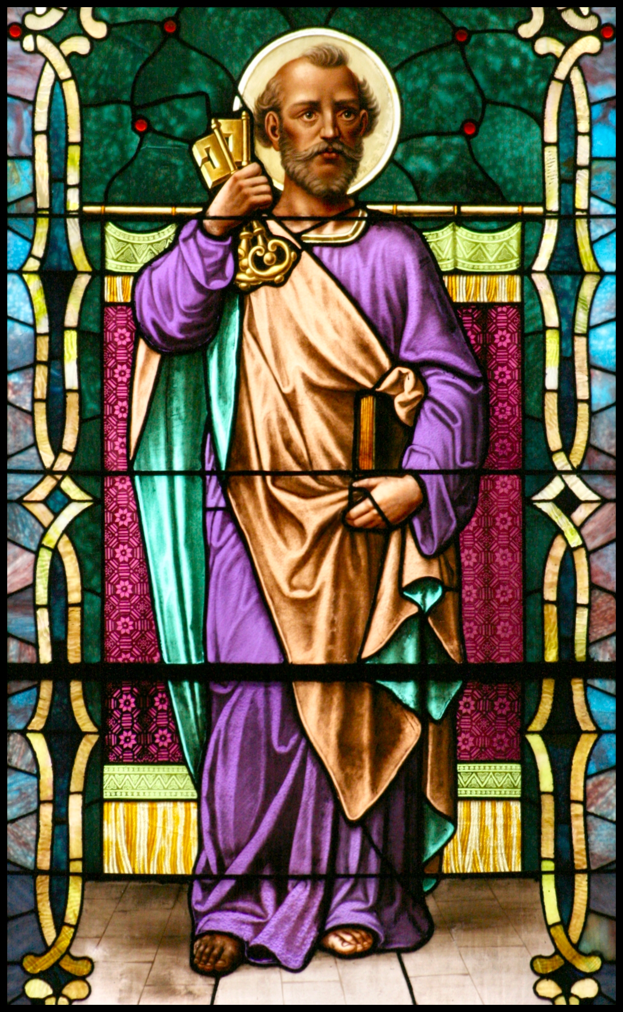 ST. PETER IN STAINED GLASS