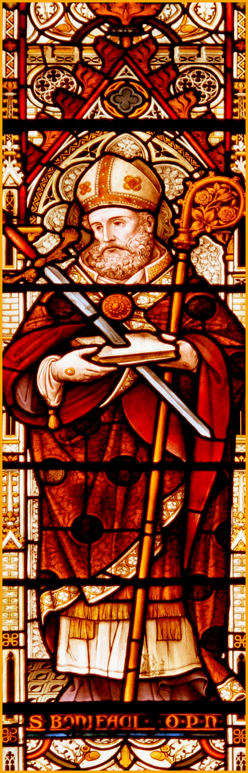STAINED GLASS ST. BONIFACE