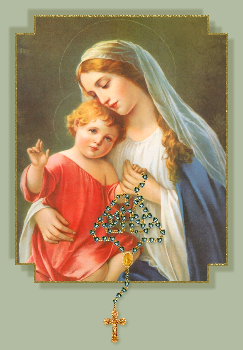MADONNA AND CHILD WITH ROSARY