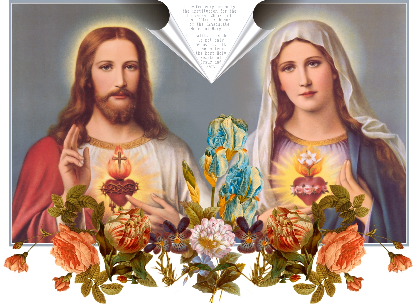 TWO HEARTS OF JESUS AND MARY