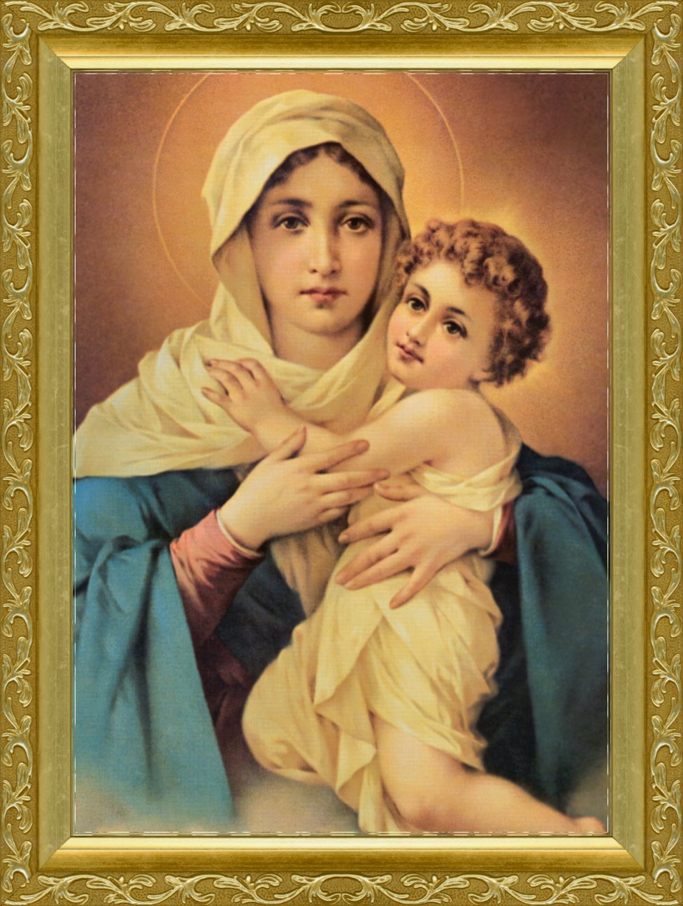 OUR LADY IN GOLD FRAME