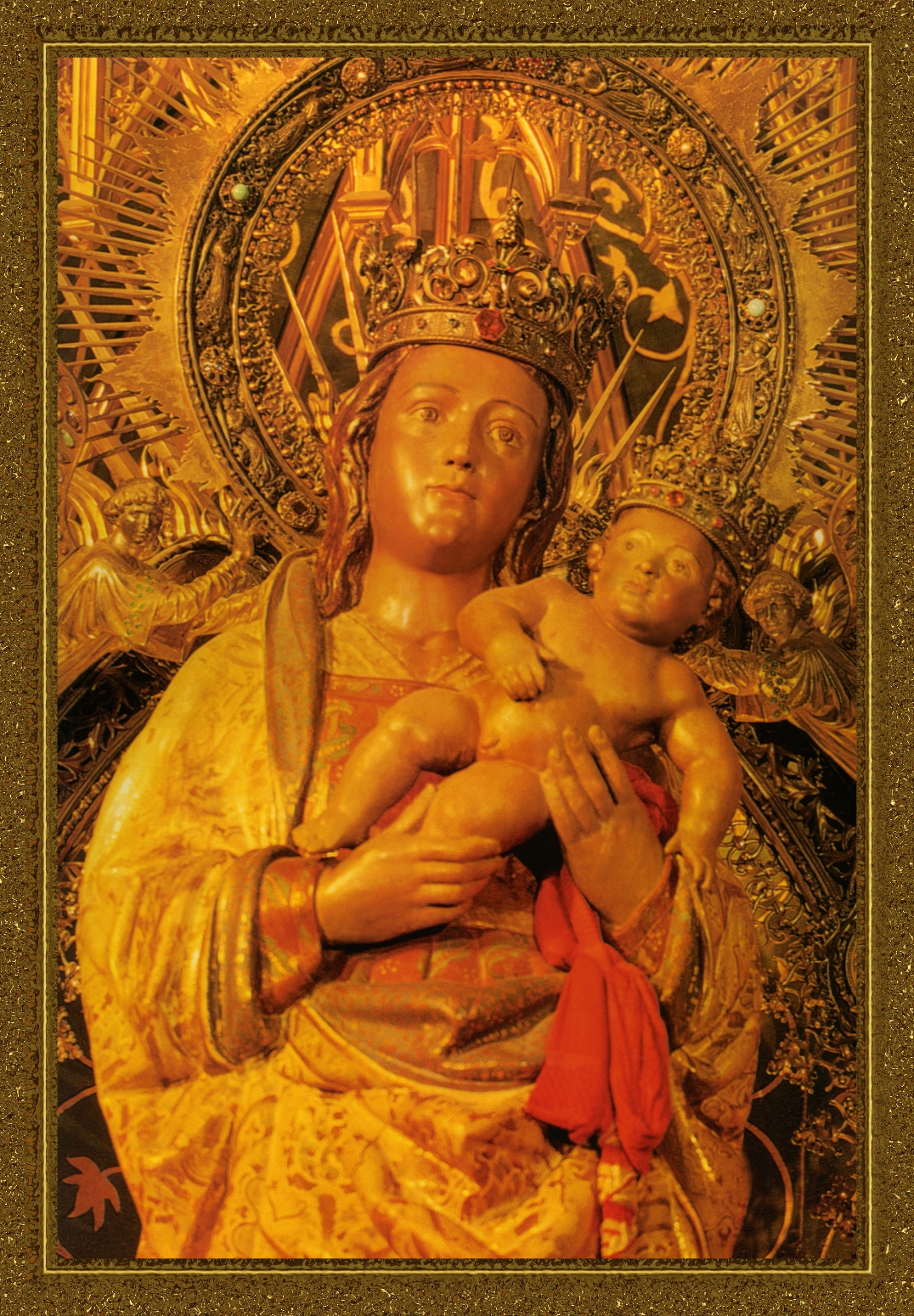 MOTHER OF GOD IN GOLD FRAME