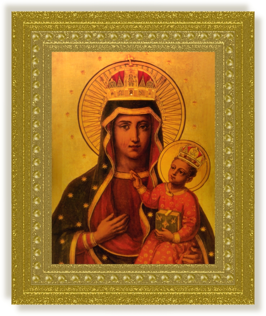 MOTHER OF GOD IN GOLD FRAME