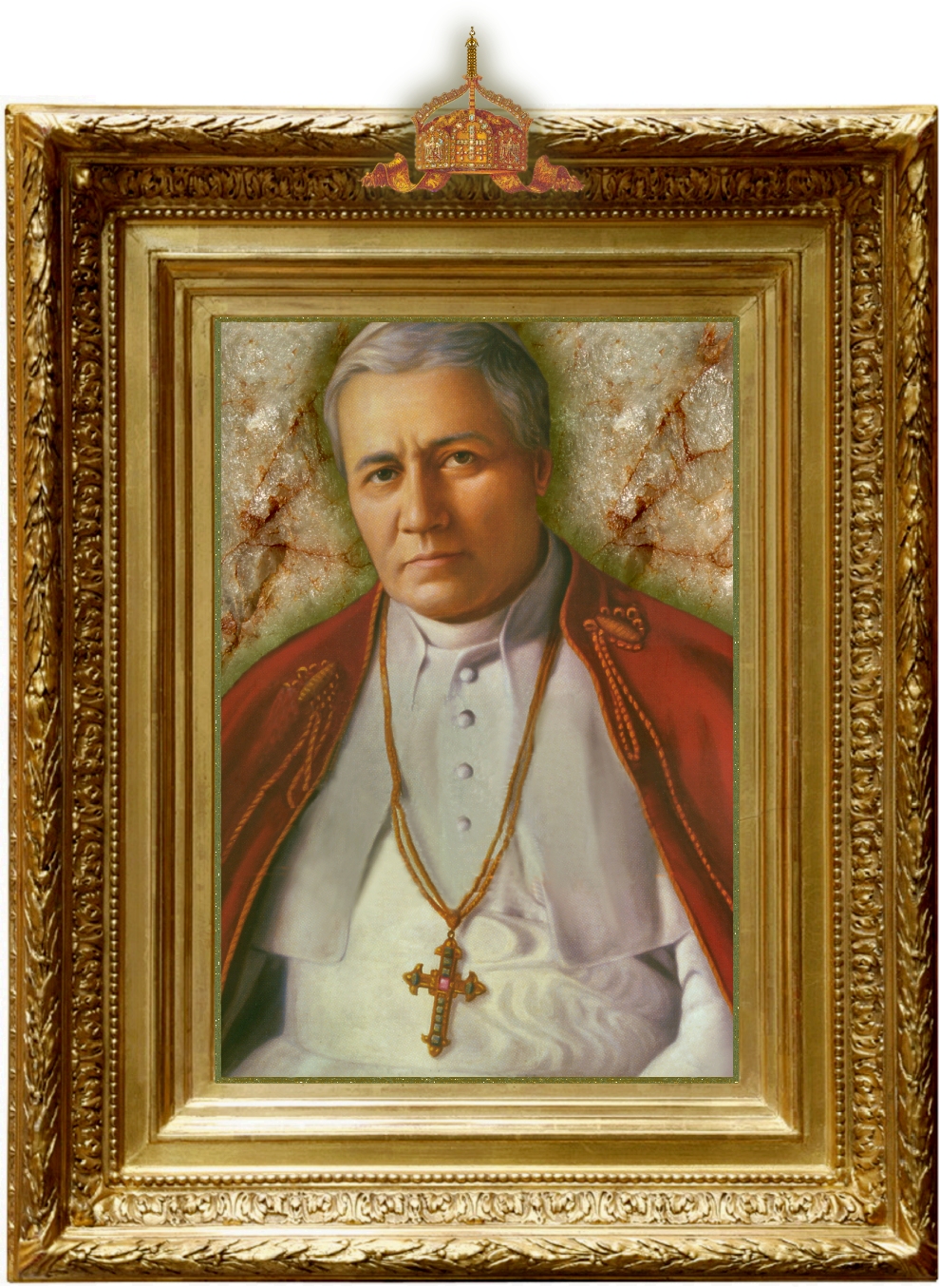 POPE ST. PIUS X IN GOLD FRAME
