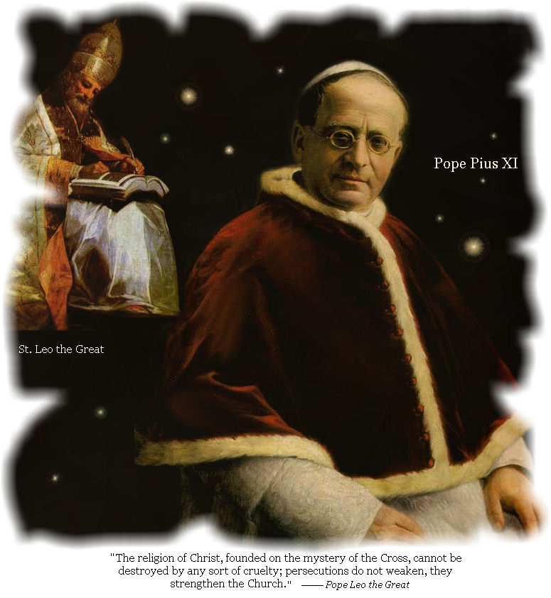 POPE PUS XI WITH ST. LEO THE GREAT