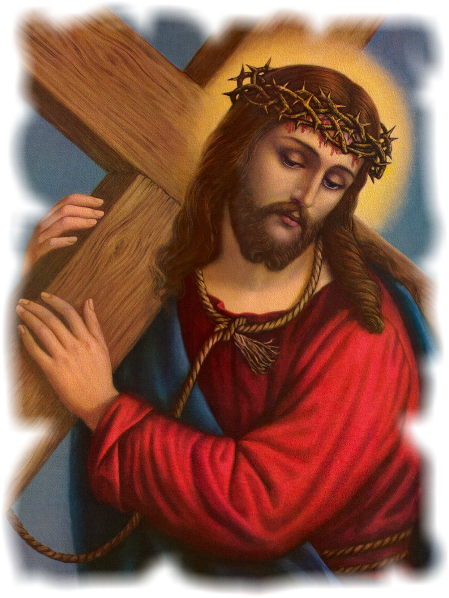 CHRIST WITH THE CROSS PHOTO FADE EDGE