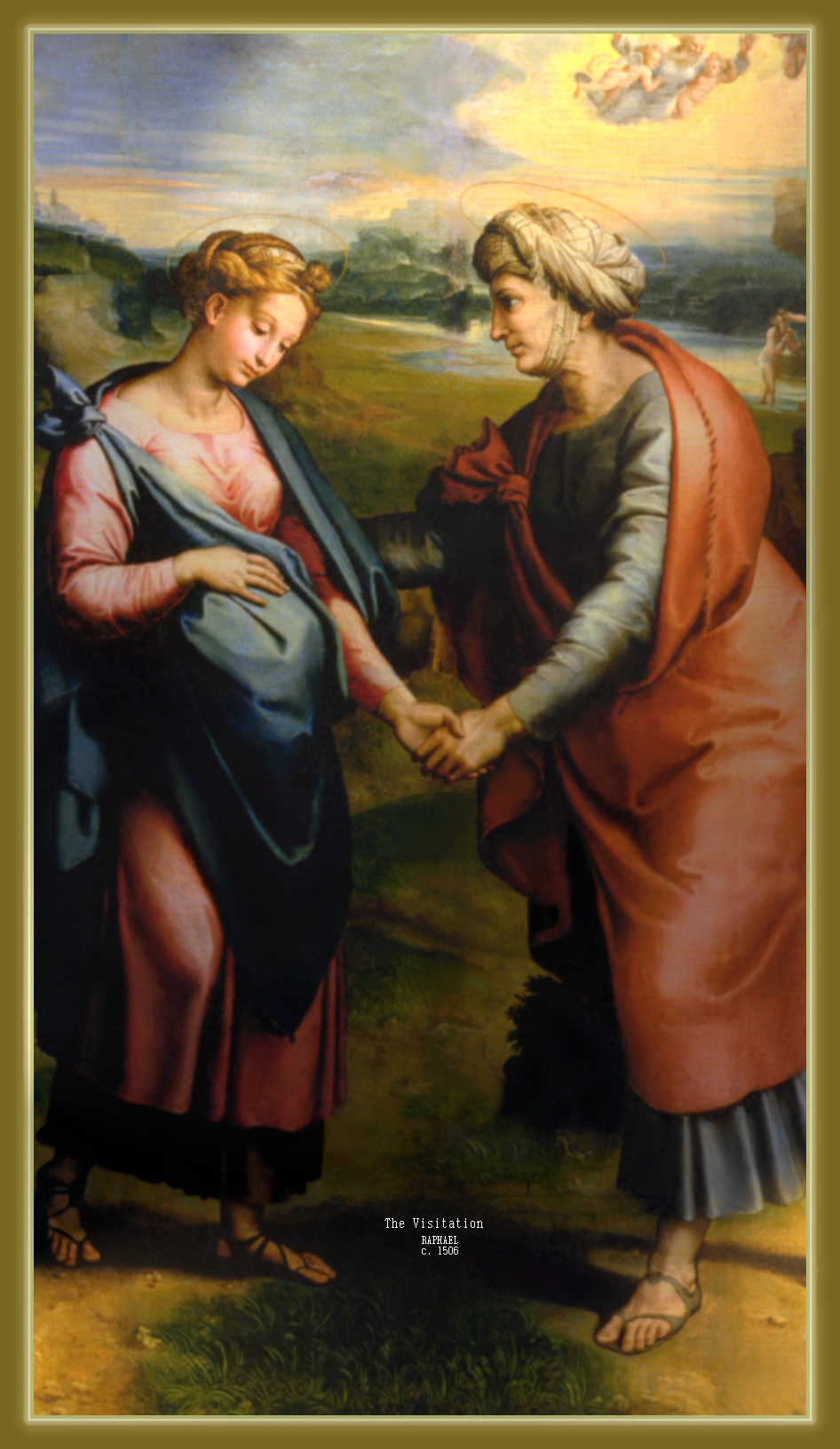 Raffaello, The Visitations,  dans images sacrée sjb-visitation