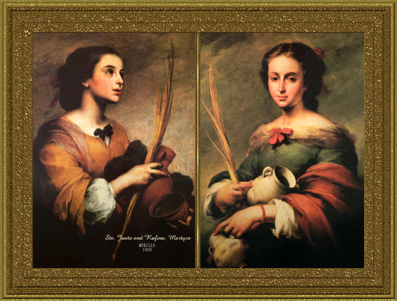STS. JUSTA AND RUFINA IN ORNATE FRAME