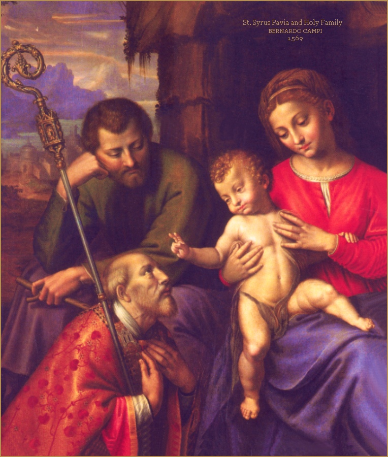 HOLY FAMILY WITH THE SAINT