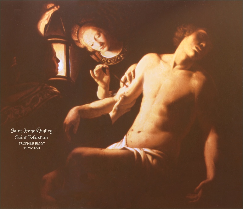 SAINT IRENE WITH SAINT SEBASTIAN