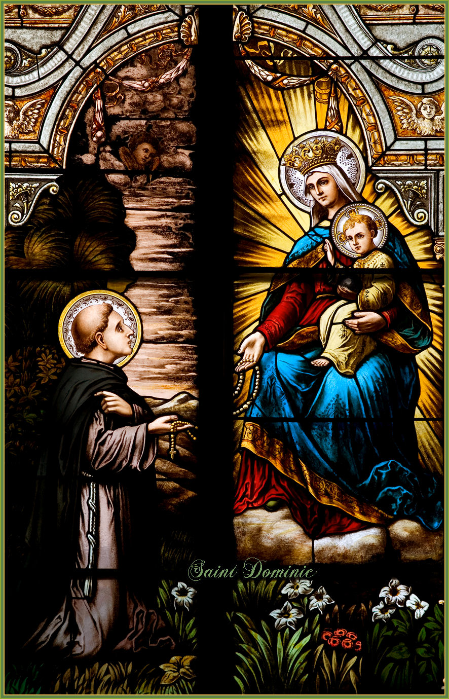 aSTAINED GLASS ST. DOMINIC